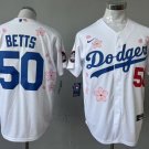 Men's Los Angeles Dodgers #50 Betts Jersey White Home Player Stitched
