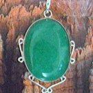 Emerald and Sterling Silver Pendant