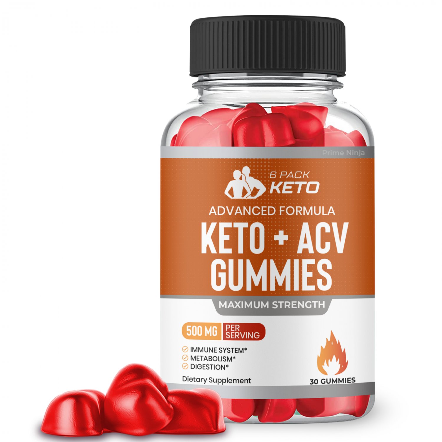 6 Pack Keto ACV Gummies for Weight Management, 6 Pack Keto Gummies (1 Bottle)