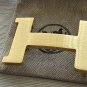 Hermes H 42mm Gold Brushed Constance Belt Buckle with pouch
