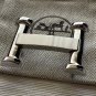 Hermes H 32mm Silver Brushed Agora Belt Buckle with pouch