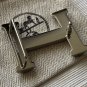 Hermes H 32mm Silver Brushed Agora Belt Buckle with pouch