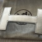Hermes H 38mm Silver Brushed Quizz Belt Buckle with pouch