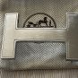 Hermes H 38mm Silver Brushed Quizz Belt Buckle with pouch
