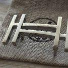 Hermes H 38mm Silver Au Carre Double H Belt Buckle with pouch