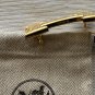 Hermes H 38mm Gold Guillochee Belt Buckle with pouch