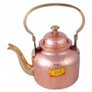 Hammer Design Tea Pot | Kettle With Brass Handle - 600 ML | 1350 ML