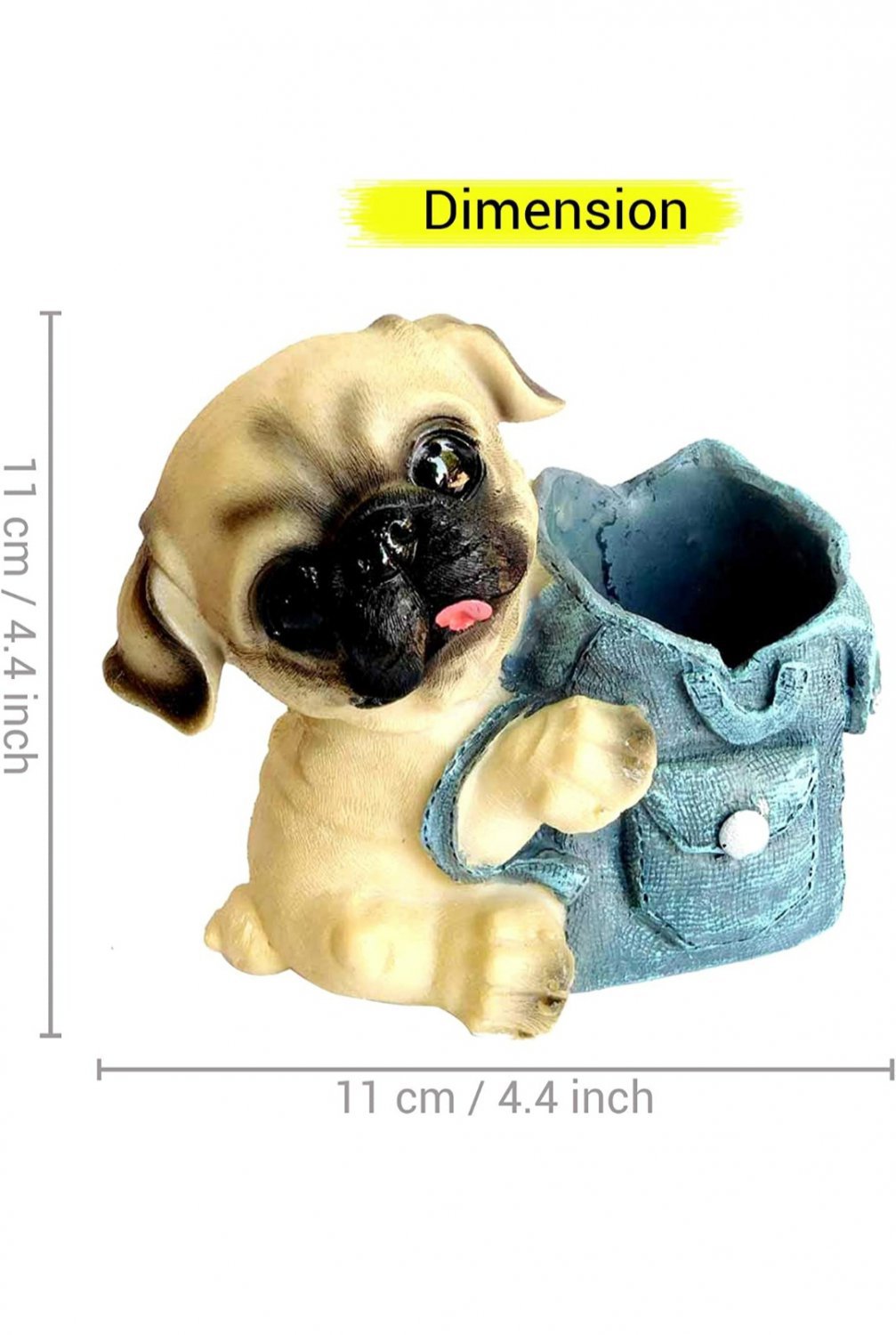 Cute Dog Decorative Pen Stand ( 11 cm X 9 cm X 11 cm, Multicolor)