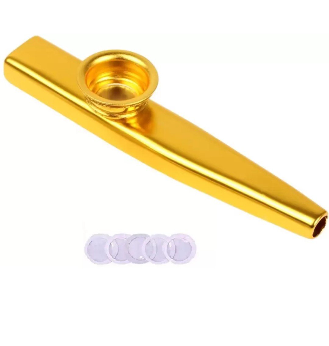 Aluminium Alloy Metal Kazoos with 5pcs Flute Diaphragm Mouth kazoos Lightweight