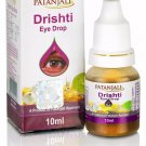 5 X Patanjali Drishti Eye Drops 10ml Pack Each Herbal Ayurvedic Eye Care