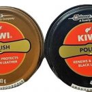 Kiwi Shoe Polish Paste Black and dark tan [Pack Of 2 (one each)]