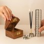 Dhoop Stand + Agarbatti Stand (Wooden, Stainless Steel) Incense Holder Set (Brown, Steel)