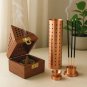 Dhoop Stand + Agarbatti Stand (Wooden, Stainless Steel) Incense Holder Set (Brown, Steel)