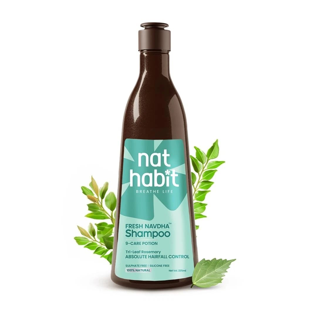 Nat Habit Rosemary Anti-Hairfall Shampoo | 6X Hair Fall Control | 250 ml