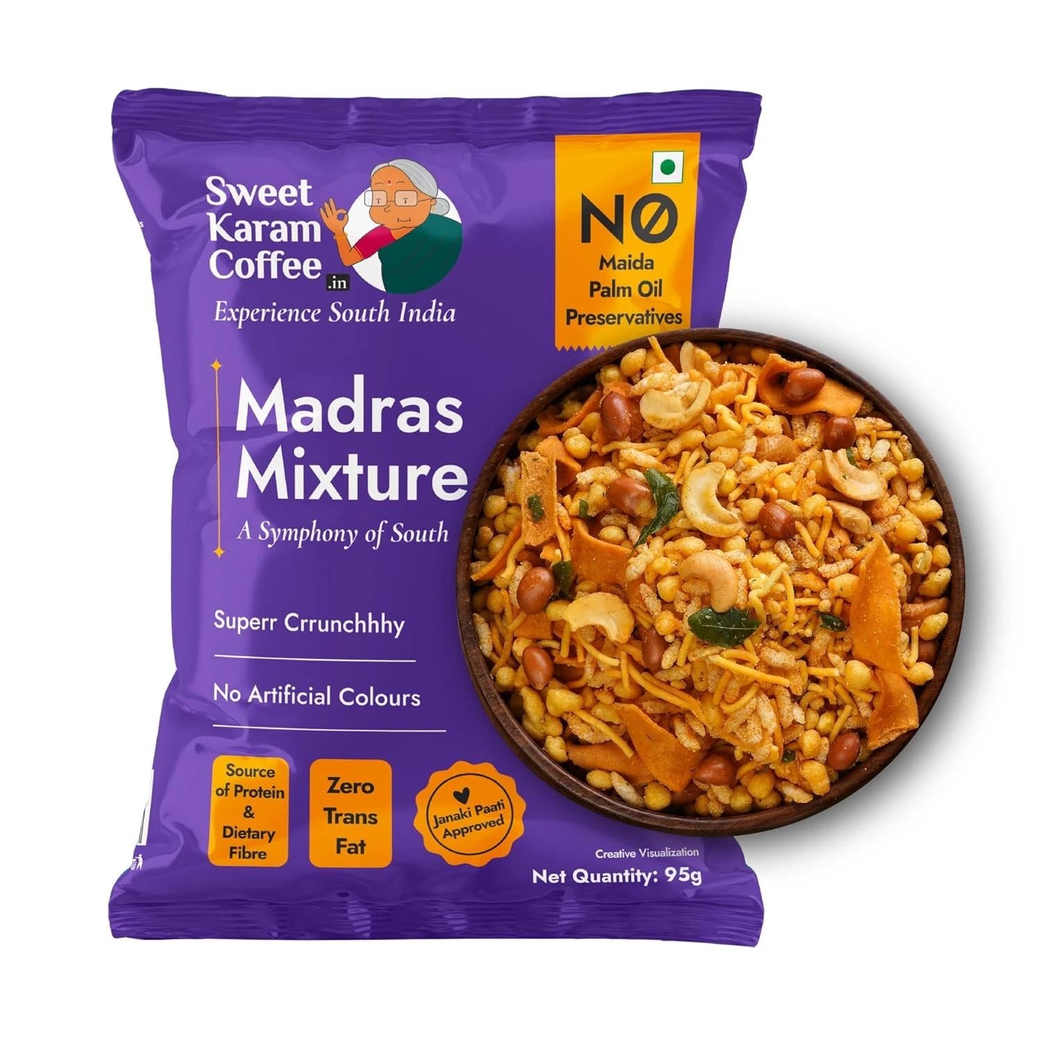 4 X Special Madras Mixture 95gm Pack of 4 Unit Authentic South Indian Namkeen FS