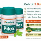 Himalaya Pilex Tablets 60 Tabs x3 | Herbal Piles Support free shipping