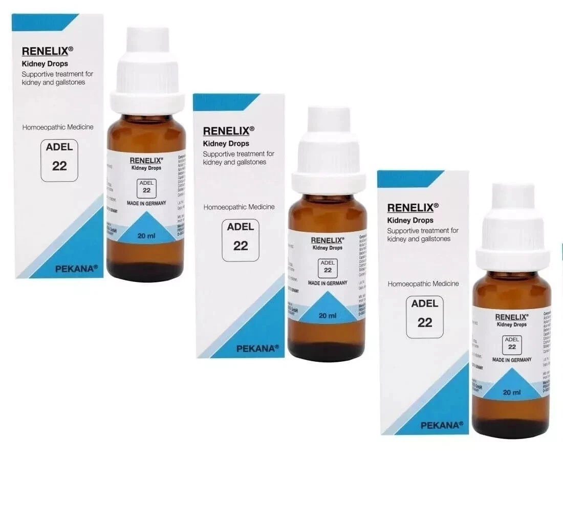 ADEL 22 Renelix Homeopathic Drops 20ml | Kidney & Urinary Health | Pack of 3