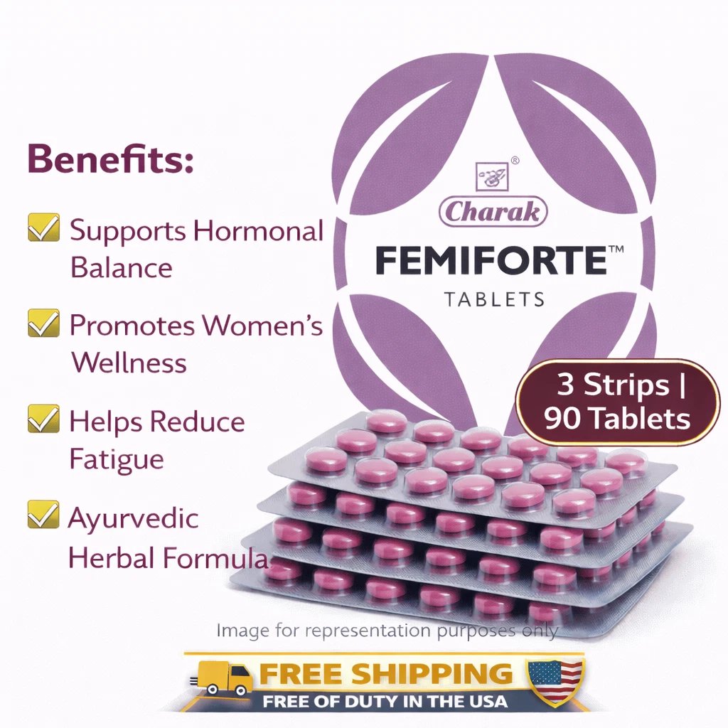 Charak Femiforte Tablets 90 Tabs for Women&acirc;��s Intimate Health Free Shipping