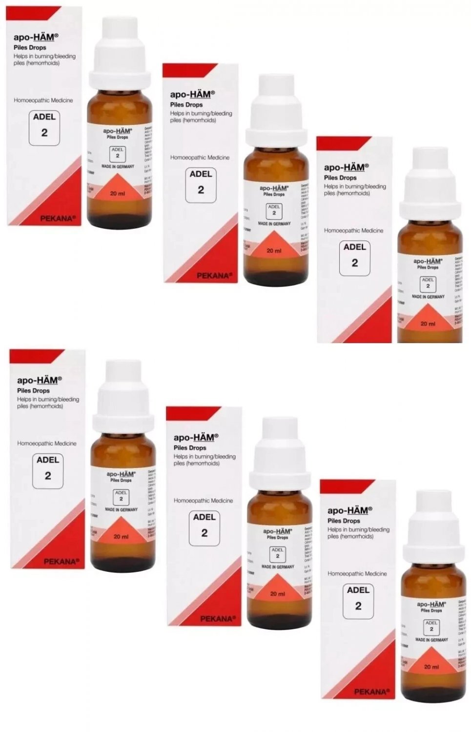 ADEL 2 Drops 20ml (Pack of 6) &acirc;�� Natural Relief for Hemorrhoids 