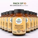 Organic India Shatavari 60 Veg Capsules Ayurvedic Women Wellness support 10 pack