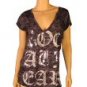 Rocawear Junior Semi Sheer Foil Print Plunging Neckline Top Lot of 5