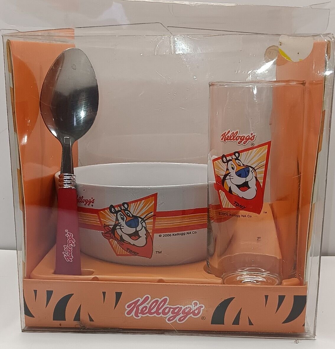 Tony The Tiger Frosted Flakes Bowl Glass Spoon Gift Set From