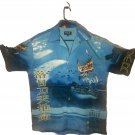 Vintage Y2K Samurai Anime Men's Button Shirt Streetwear AOP KAD Size L