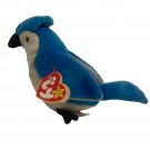 Ty Retired Beanie Baby 1997 / 1998 Rocket The Blue Jay Rare With Errors