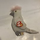 Ty Beanie Babies Kuku Cockatoo Bird - White
