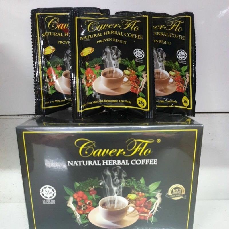 Caverflo Natural Herbal Coffee (10 x 25g) 10 sachets in a box