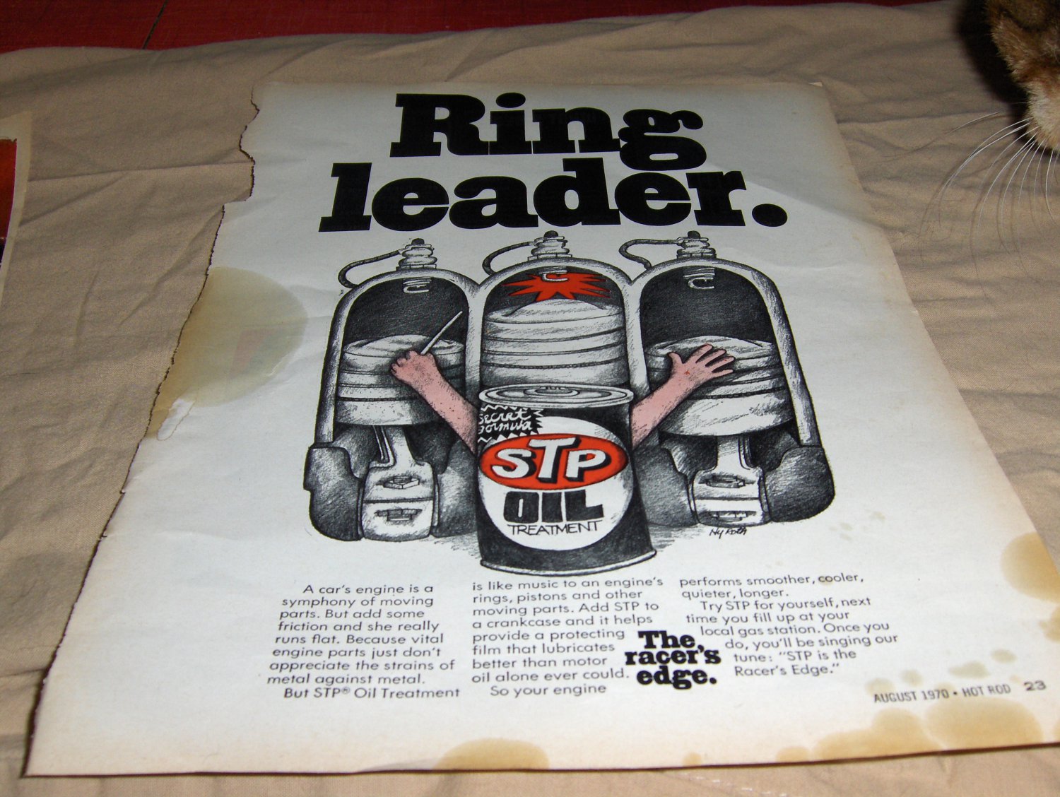 vintage advertisement for STP Oil Treatment