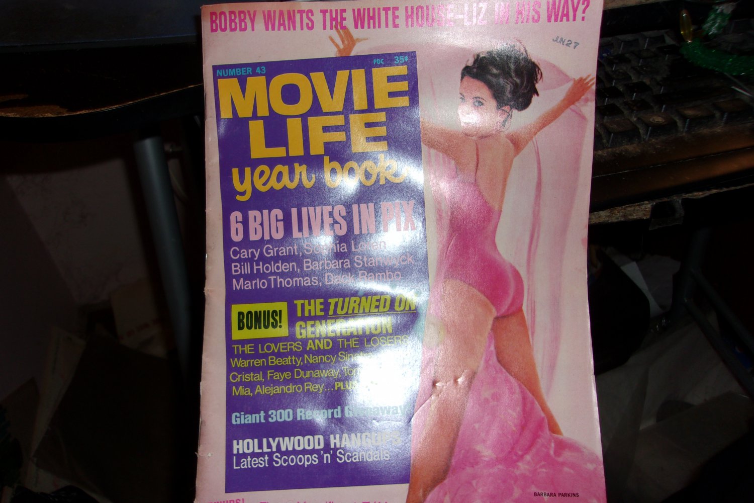 vintage Movie Life Yearbook magazine from the mid-late 1960's with Barbara Perkins on the cover