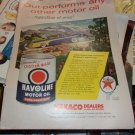 Double-sided advertisement for Havoline Motor Oil and Chrysler Corp 1950's