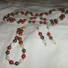 "Christmas Glass Pearls" 3 piece set