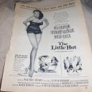 vintage advertisement for the movie "The Little Hut" starring Ava Gardner