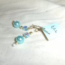 handmade pair of "Sky Cubes" earrings