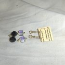 pair of handmade "Black Cubes" earrings