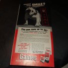 partial page color vintage magazine advertisement for Gaines Meal Dog Food from about 1951.