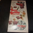 partial page full color vintage advertisement for New Brillo Pads from either the 1940's or 1950's