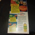 partial page double-sided advertisement for Mazola Oil /Carnation Evaporated Milk 1940's or 1950's
