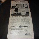 partial page black and white double-sided vintage advertisement for General Electric appliances