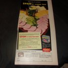 partial page double-sided full color advertisement for Spam and A&P Iced Teas 1940's or 1950's