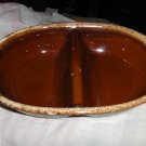 Hull's "Brown Drip" Divided Bowl