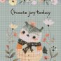 Choose Joy Today Owl Cross Stitch Pattern Inspirational Floral Nursery Art (25-97)