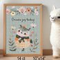 Choose Joy Today Owl Cross Stitch Pattern Inspirational Floral Nursery Art (25-97)