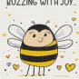 Buzzing With Joy Bee Cross Stitch Pattern Cute Inspirational Nursery (25-95)