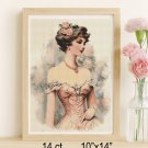 Victorian Lady Cross Stitch Pattern – Elegant Portrait Design (26-01)