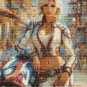 The City Rider Woman Cycle Urban Cross Stitch Pattern Artistic City Scene (25-90)