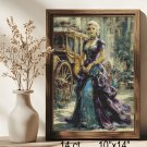 The Lady of the Gilded Carriage Victorian Woman Cross Stitch Pattern Elegant Art (25-88)