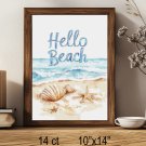 Hello Beach Coastal Cross Stitch Pattern Summer Seaside Wall Art (25-85)